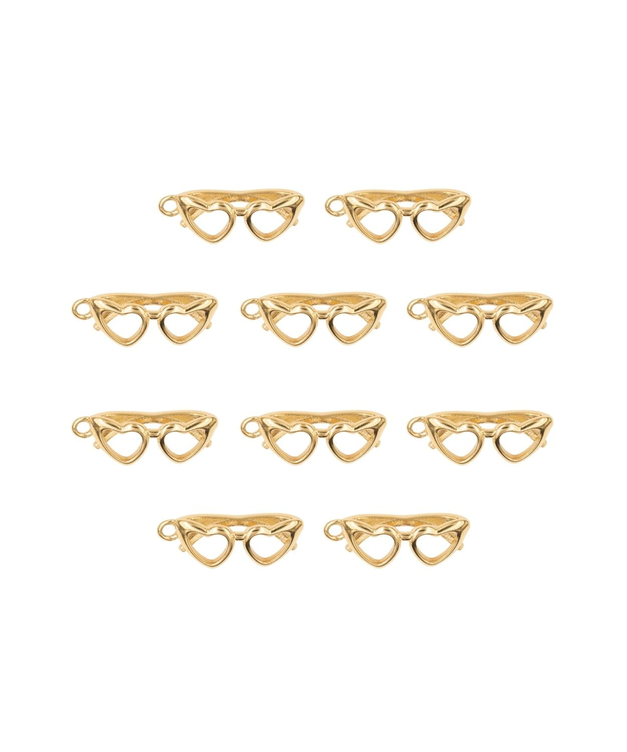 Pendentif lunettes coeur 19x8mm