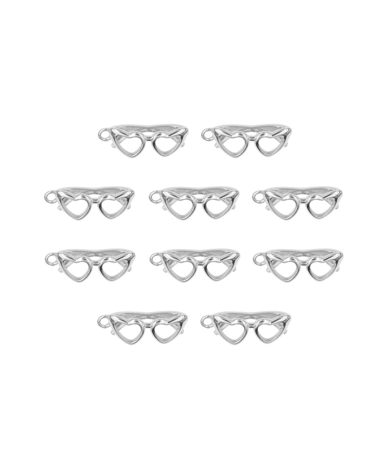 Pendentif lunettes coeur 19x8mm