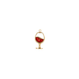 Pendentif verre vin rouge 12x7mm