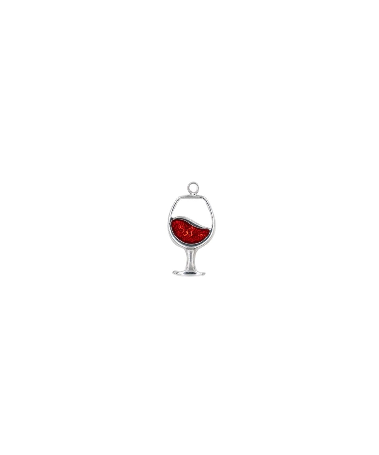Pendentif verre vin rouge 12x7mm