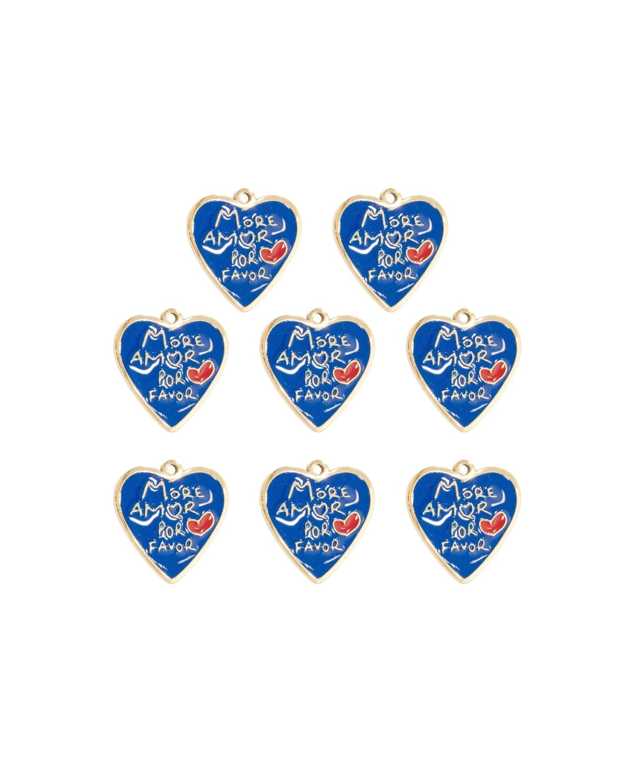 Pendentif More amor por favor 15x14mm - Doré