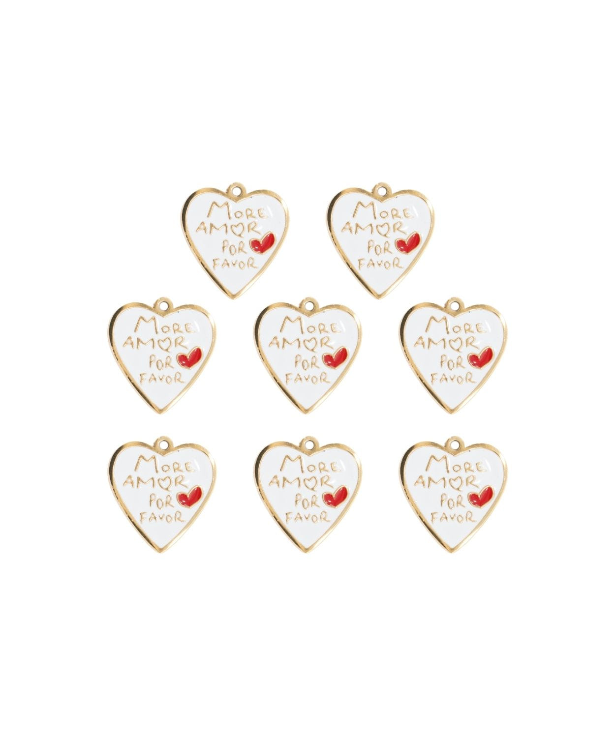 Pendentif More amor por favor 15x14mm - Doré