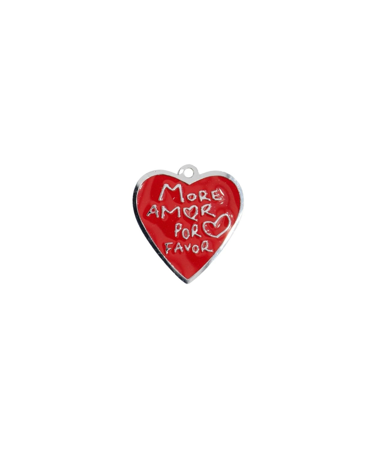 Pendentif More amor por favor 15x14mm - Rhodié