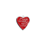 Pendentif More amor por favor 15x14mm - Rhodié