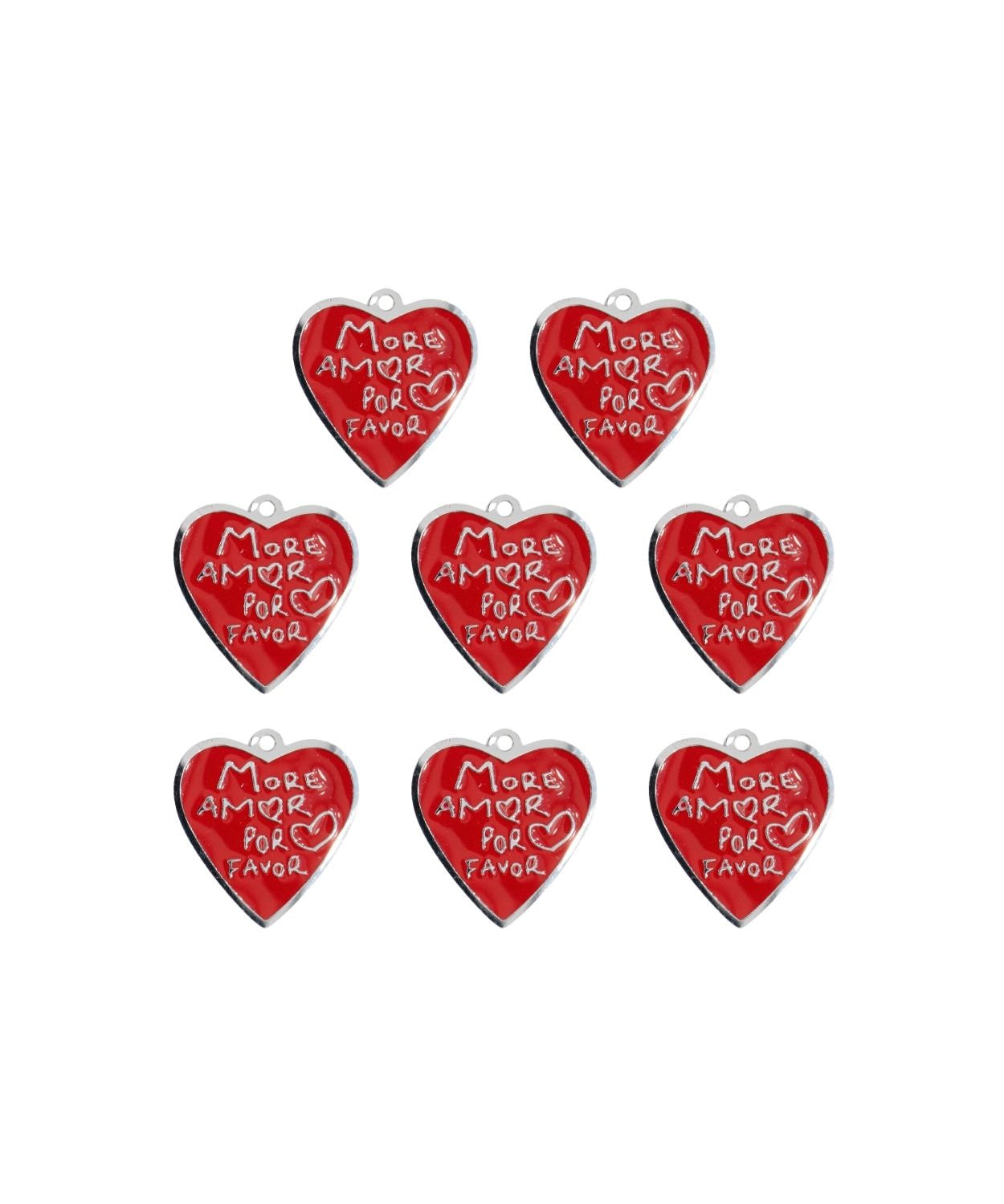 Pendentif More amor por favor 15x14mm - Rhodié