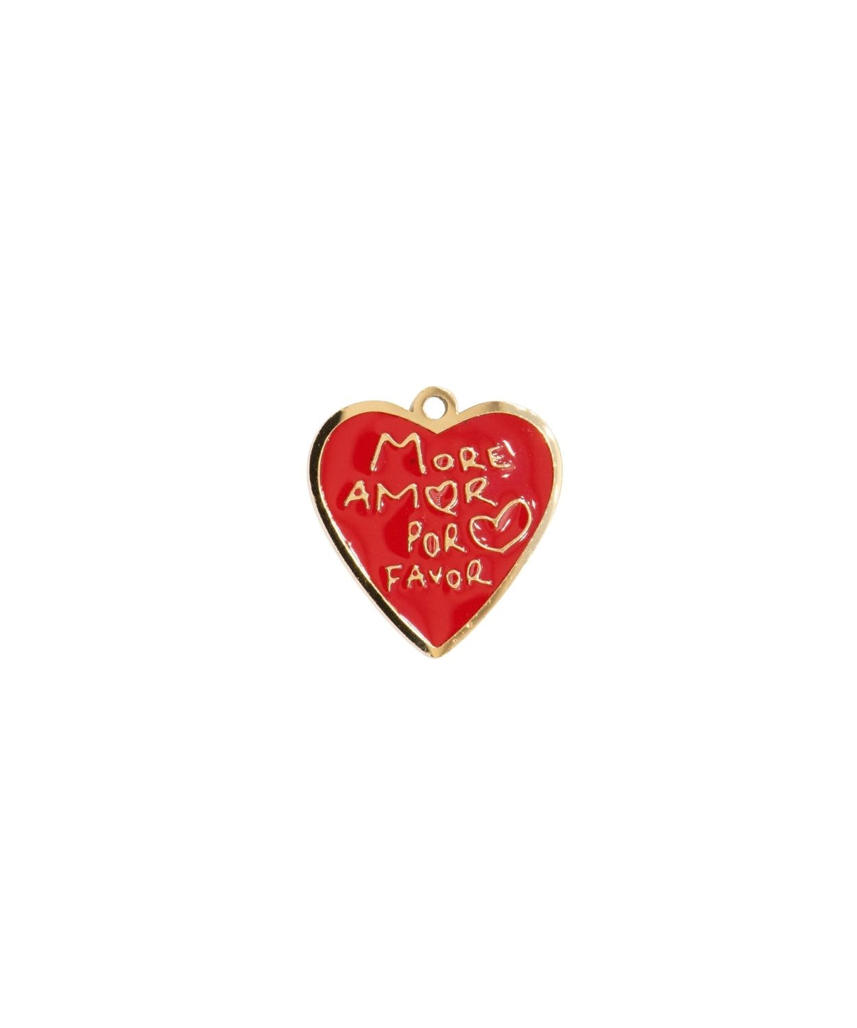 Pendentif More amor por favor 15x14mm - Doré