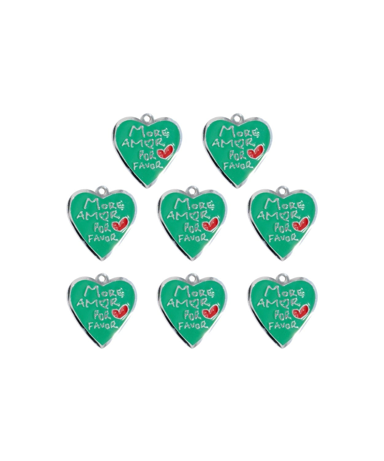 Pendentif More amor por favor 15x14mm - Rhodié