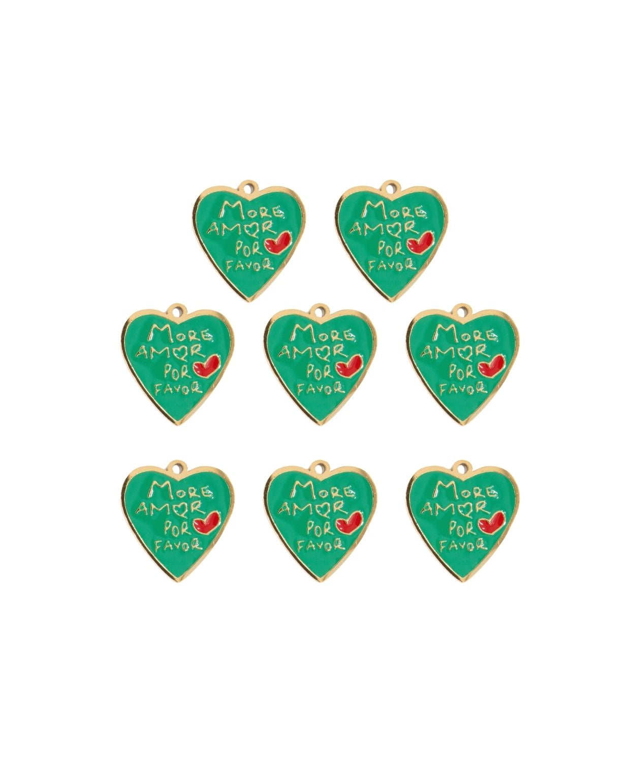 Pendentif More amor por favor 15x14mm - Doré