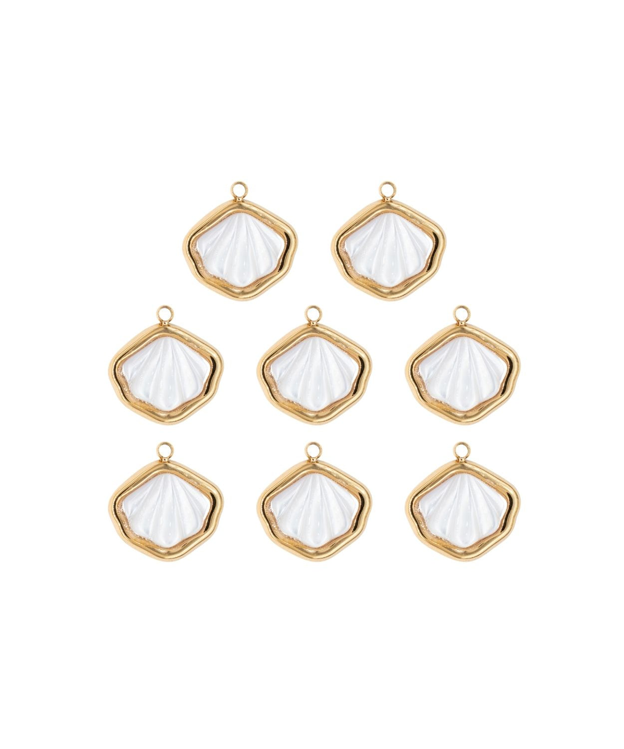 Pendentif nacre coquillage 13x16mm