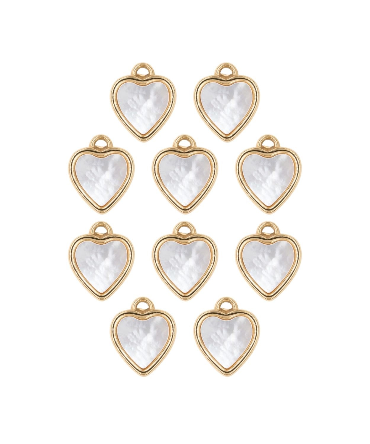 Pendentif nacre coeur 11x10mm