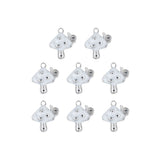 Pendentif champignon strass 12mm - Rhodié