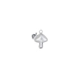 Pendentif champignon strass 12mm - Rhodié
