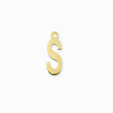 Pendentif alphabet doré - Lettre S