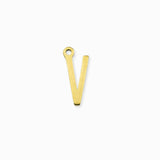 Pendentif alphabet doré - Lettre V