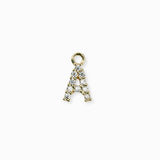 Pendentif strass alphabet A-Z 9mm