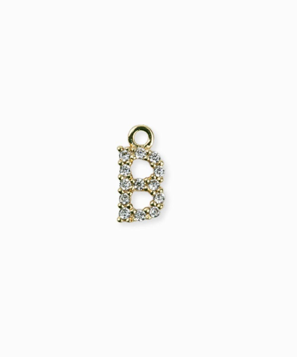 Pendentif strass alphabet A-Z 9mm