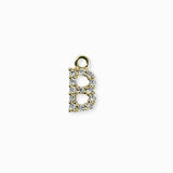 Pendentif strass alphabet A-Z 9mm