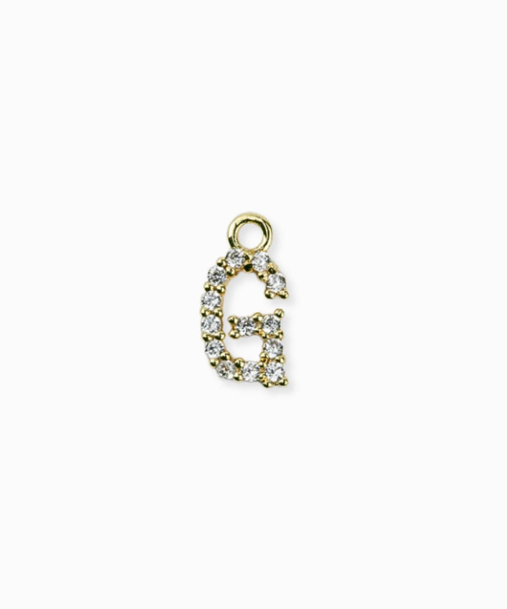 Pendentif strass alphabet A-Z 9mm