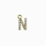 Pendentif strass alphabet A-Z 9mm