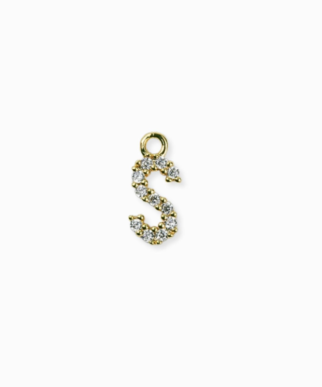 Pendentif strass alphabet A-Z 9mm