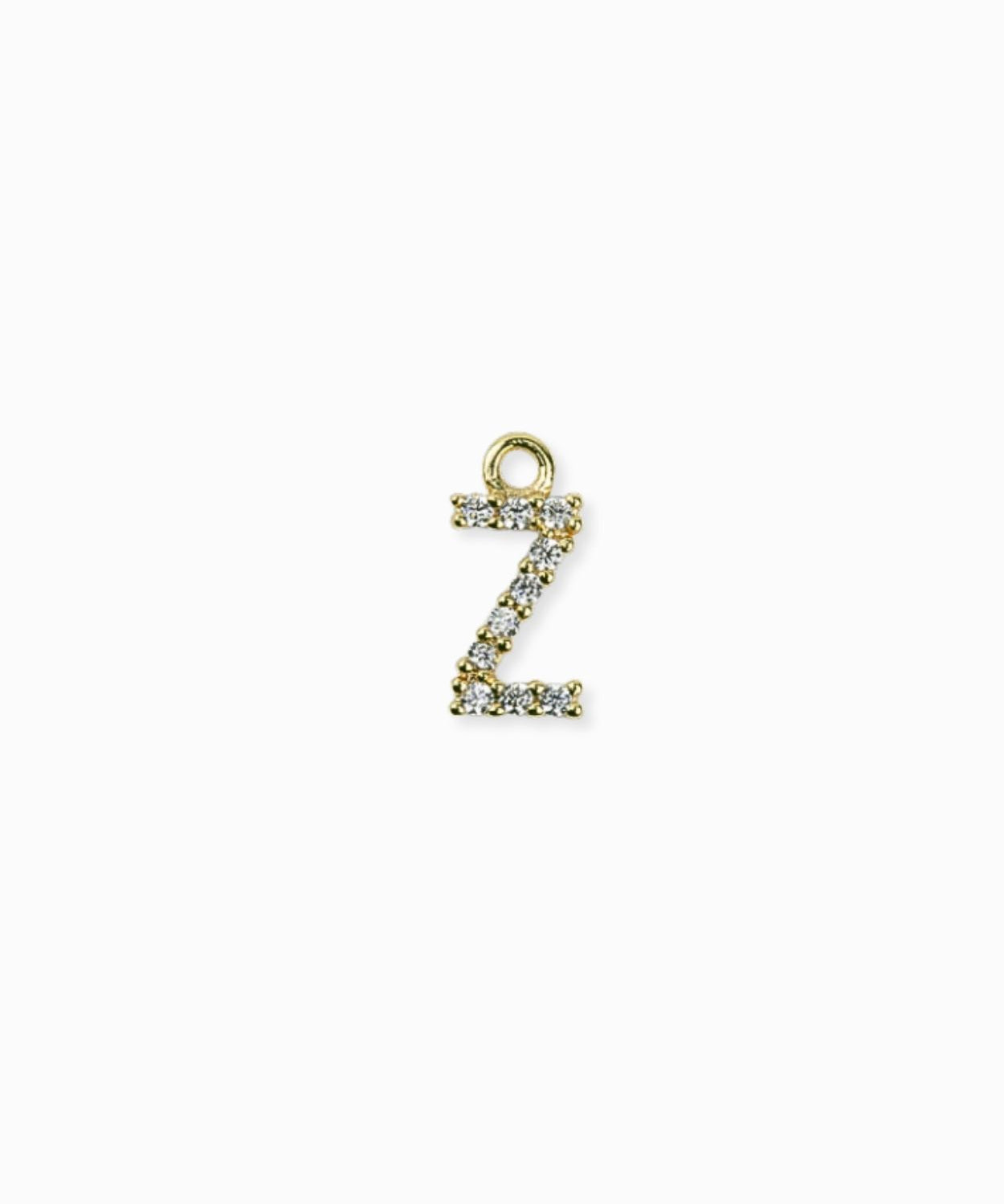 Pendentif strass alphabet A-Z 9mm