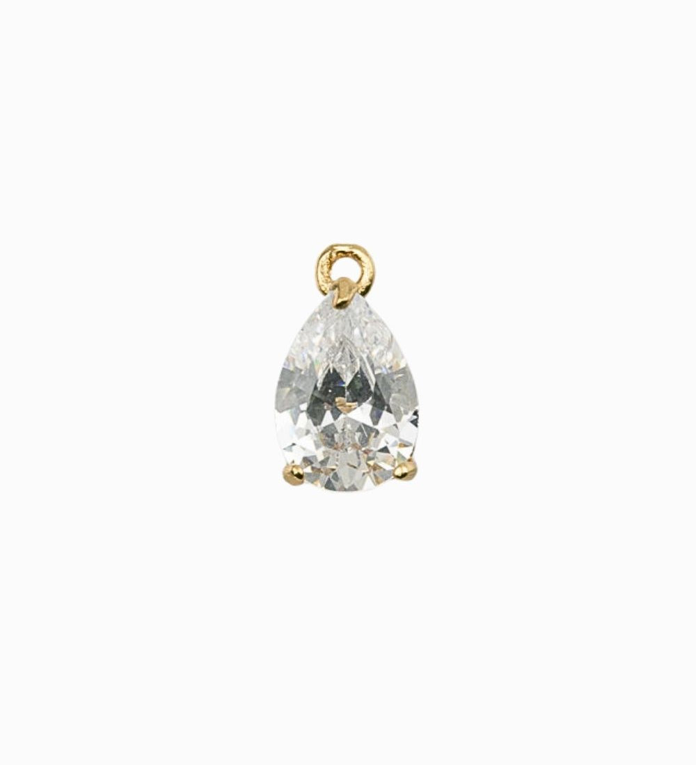 Pendentifs gouttes en verre 10x7mm