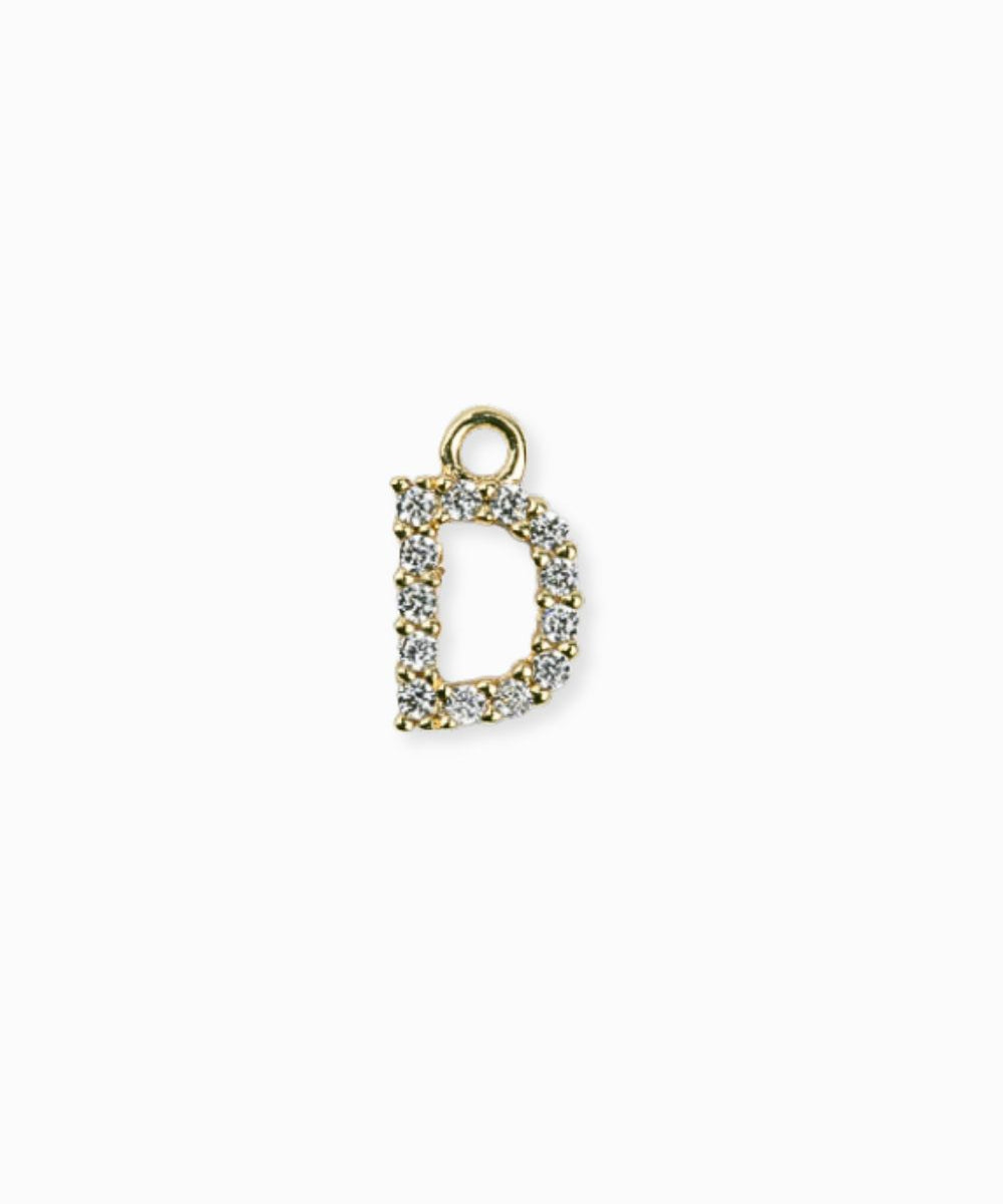 Pendentif strass alphabet A-Z 9mm