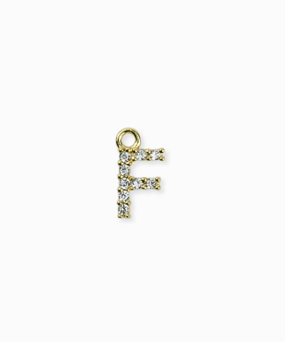 Pendentif strass alphabet A-Z 9mm