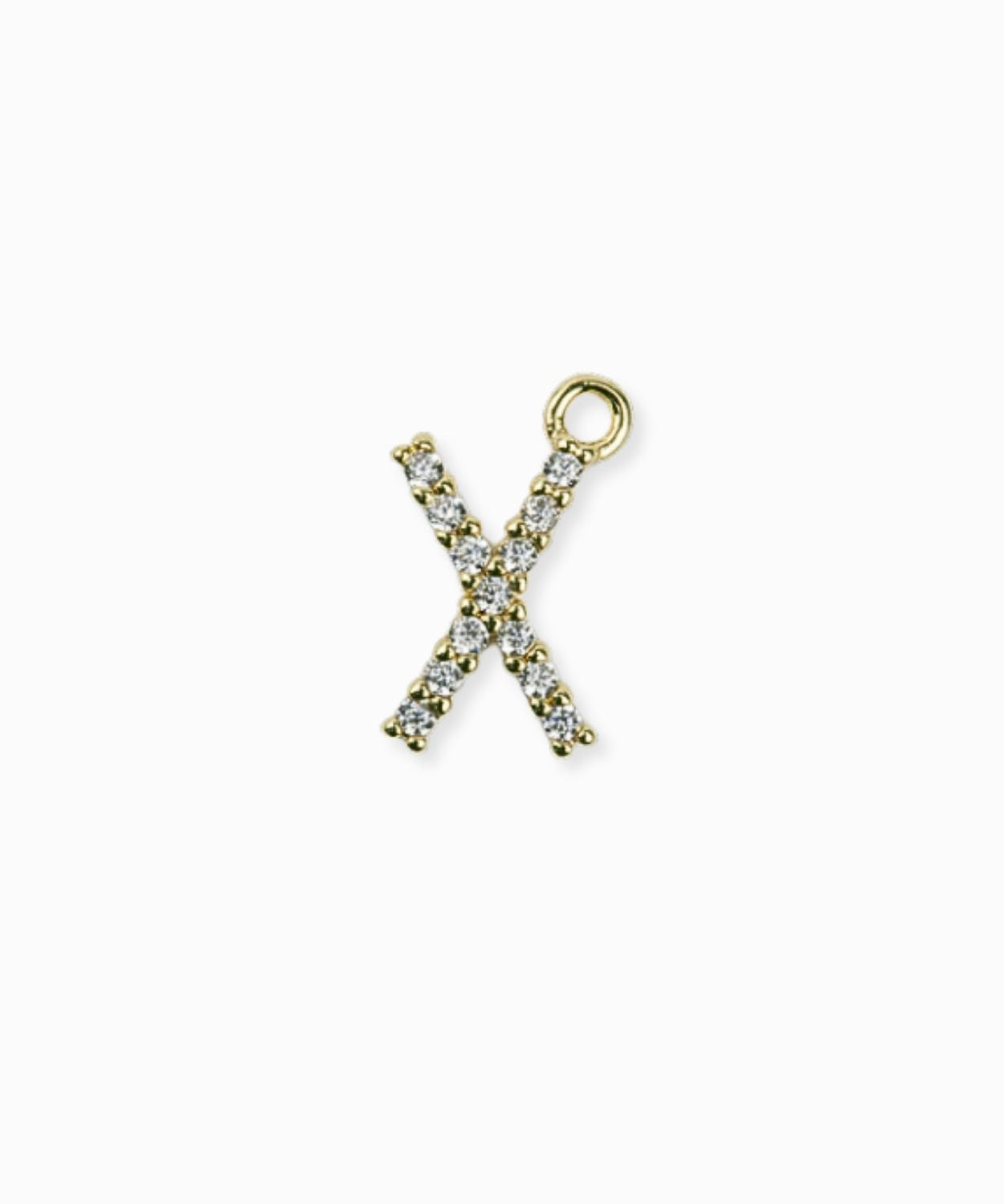 Pendentif strass alphabet A-Z 9mm