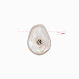 Perle d'eau douce Strass 14.5x11mm