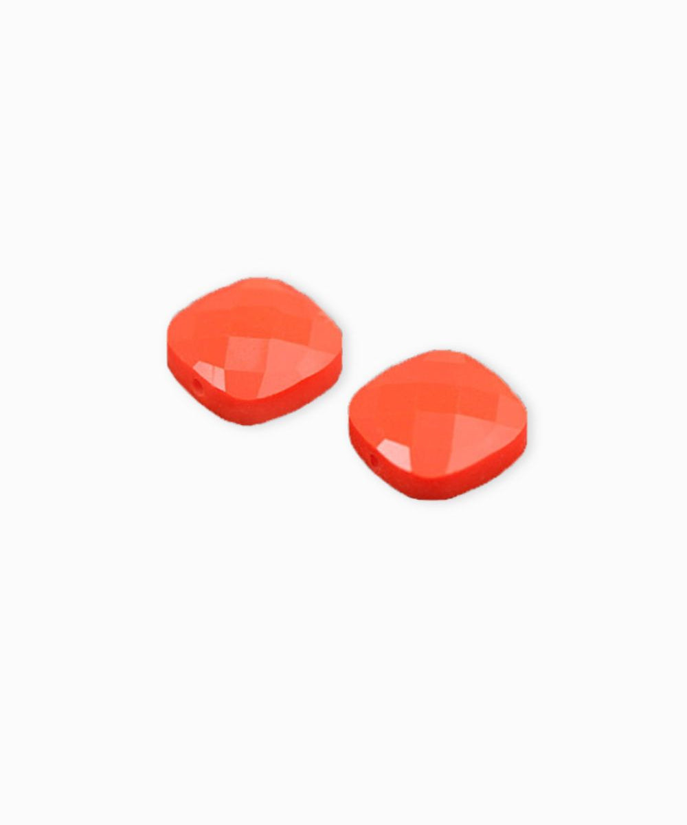Perles carrées en verre 9x4mm