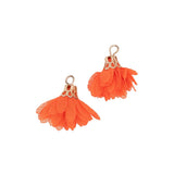 Pompons fleurs en tissu 18mm