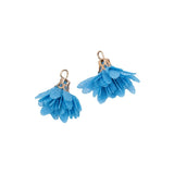 Pompons fleurs en tissu 18mm
