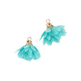 Pompons fleurs en tissu 18mm