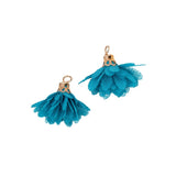 Pompons fleurs en tissu 18mm