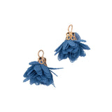 Pompons fleurs en tissu 18mm