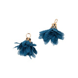 Pompons fleurs en tissu 18mm