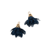 Pompons fleurs en tissu 18mm