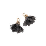 Pompons fleurs en tissu 18mm