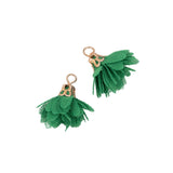 Pompons fleurs en tissu 18mm