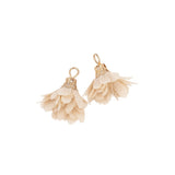 Pompons fleurs en tissu 18mm