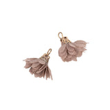 Pompons fleurs en tissu 18mm