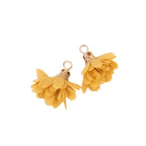 Pompons fleurs en tissu 18mm