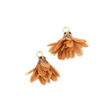 Pompons fleurs en tissu 18mm