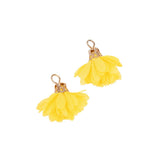 Pompons fleurs en tissu 18mm