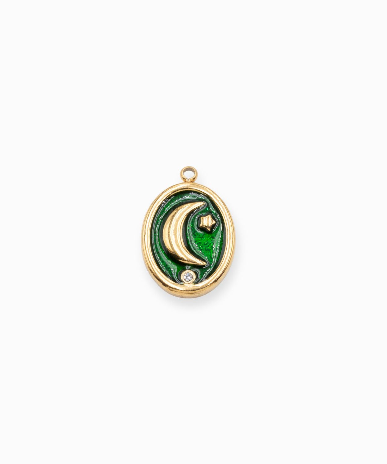 Pendenitf lune ovale 16x13mm
