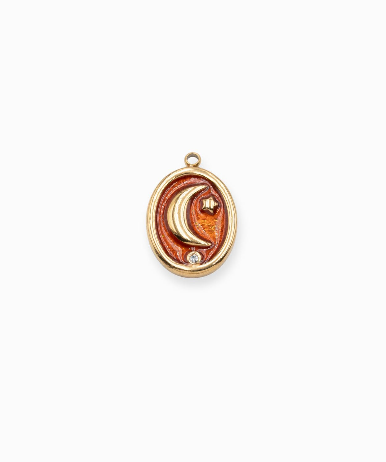 Pendenitf lune ovale 16x13mm