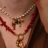 Pendentif lune ovale 16x13mm