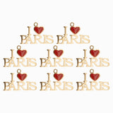 Pendentif I love Paris 8x16mm