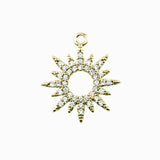 Pendentif Soleil strass 15mm